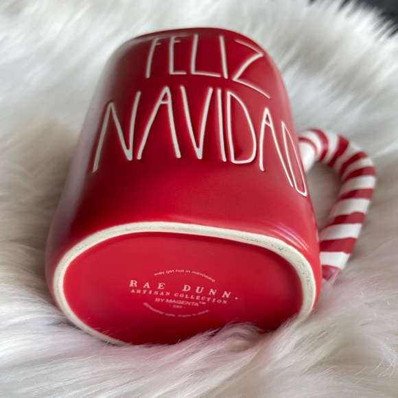 Rae Dunn Red Felix Navidad Mug with Candy Cane Stripe Handle - Picture 5 of 5